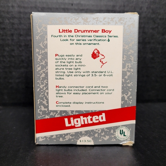 Vintage 1989 Hallmark Keepsake Ornament Lighted Little Drummer Boy - Picture 4 of 9